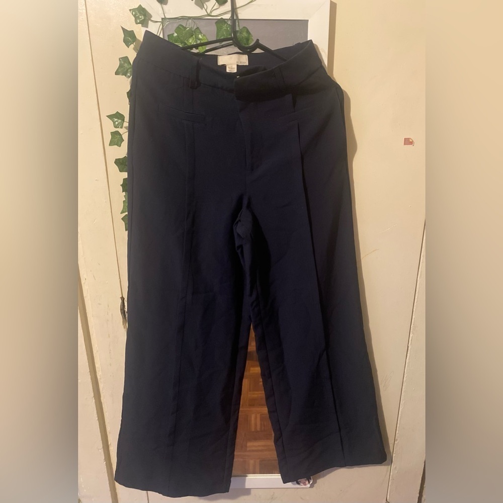 Navy blue  Wide-Leg Pants - Picture 2 of 7